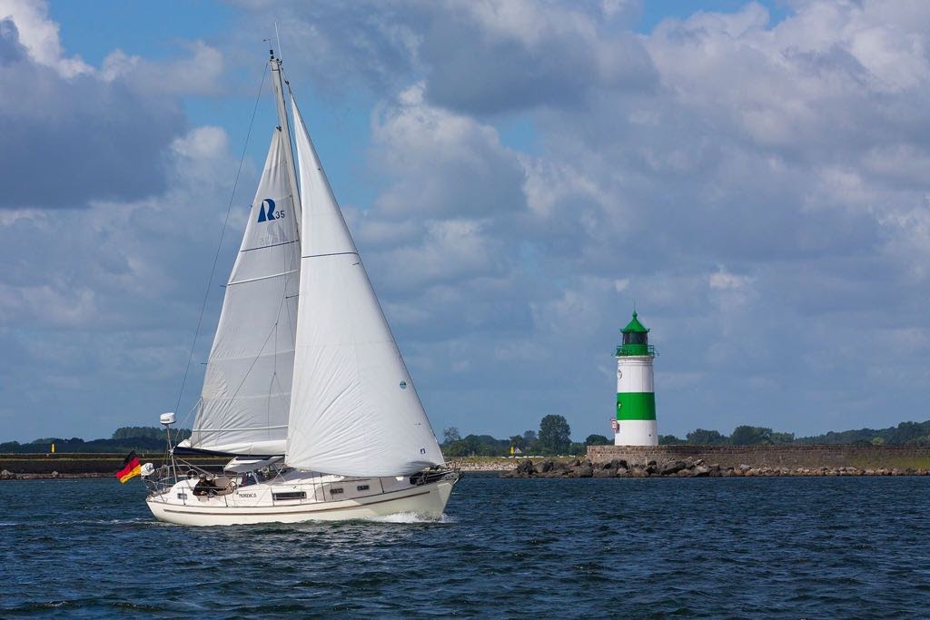 Hallberg-Rassy 35 cruising sailboat sailing offshore