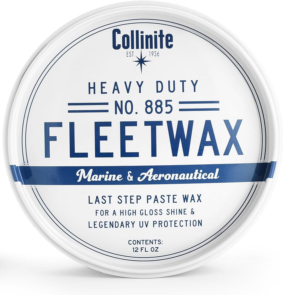 Collinite No 885 Fleetwax round paste-wax tin with blue marine label